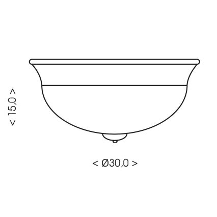 Brilagi - Stropno svjetlo FRESCO 2xE27/40W/230V Ø 30 cm zlatno