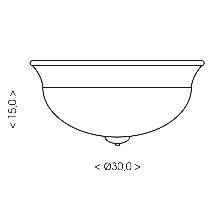 Brilagi - Stropno svjetlo FRESCO 2xE27/40W/230V Ø 30 cm zlatno