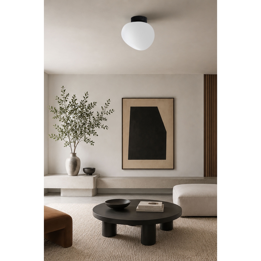 BRILAGI - Stropno svjetlo PEBBLES 1xE27/40W/230V Ø 20 cm crna