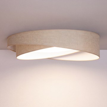 BRILAGI - Stropno svjetlo s prigušivanjem VELVET TWIST LED/36W/230V 3000-6000K Ø 65 cm Wi-Fi Tuya Beacon bež + daljinski upravljač
