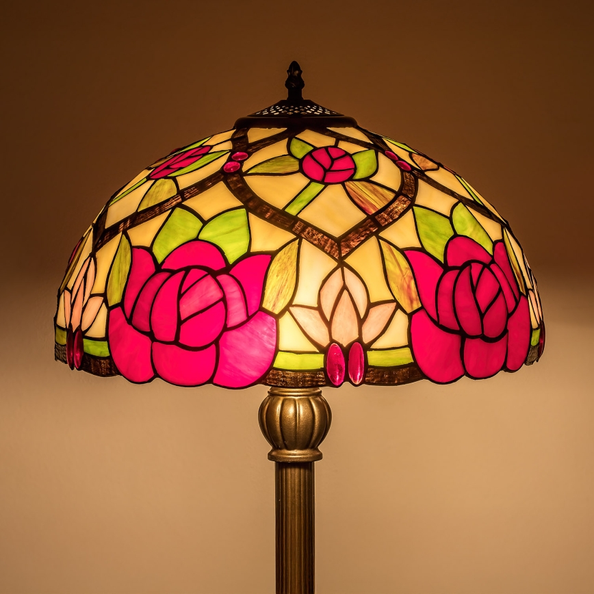 Brilagi - Tiffany dekorativna podna lampa GARLAN 2xE27/60W/230V