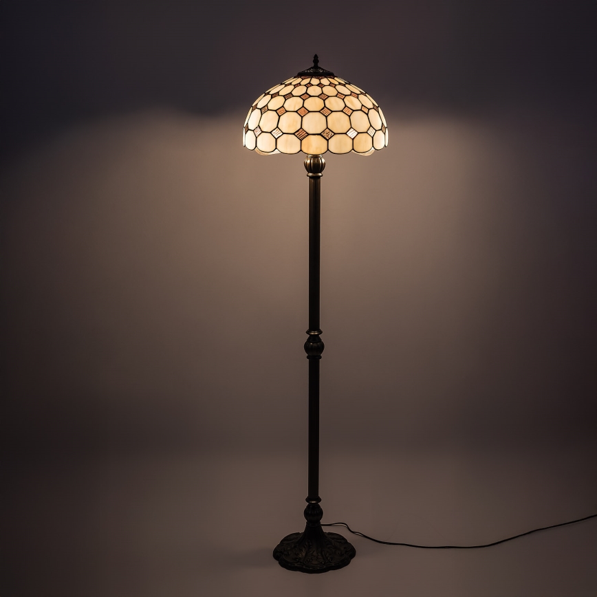 Brilagi - Tiffany vitražna podna lampa DORAN 2xE27/60W/230V