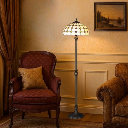 Brilagi - Tiffany vitražna podna lampa DORAN 2xE27/60W/230V