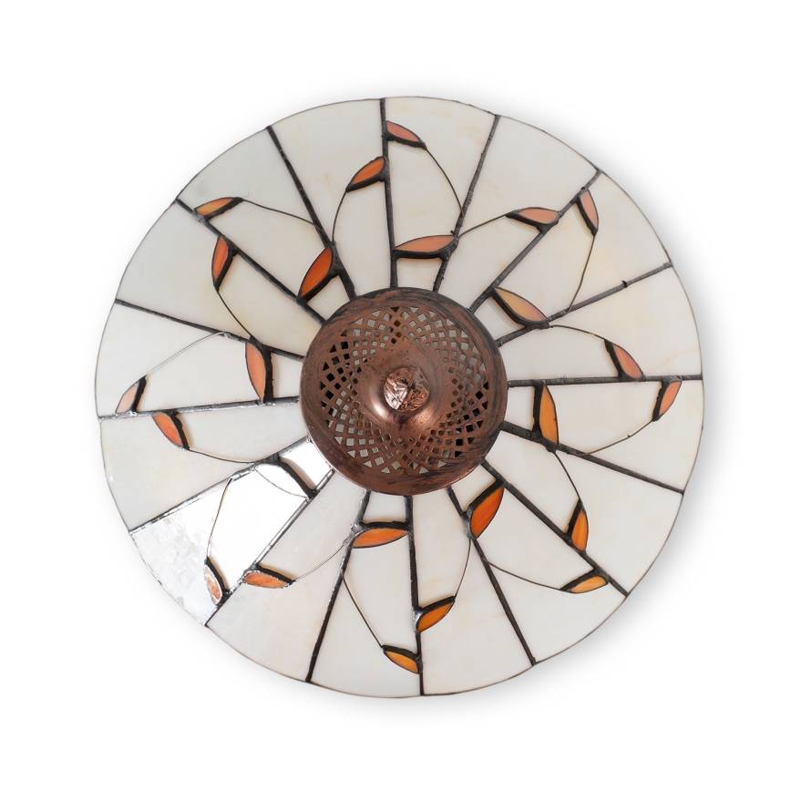 Brilagi - Tiffany vitražna podna lampa FOLIA 2xE27/60W/230V
