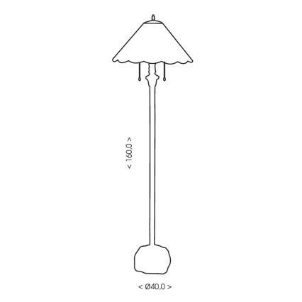 Brilagi - Tiffany vitražna podna lampa JUNGLE 2xE27/60W/230V