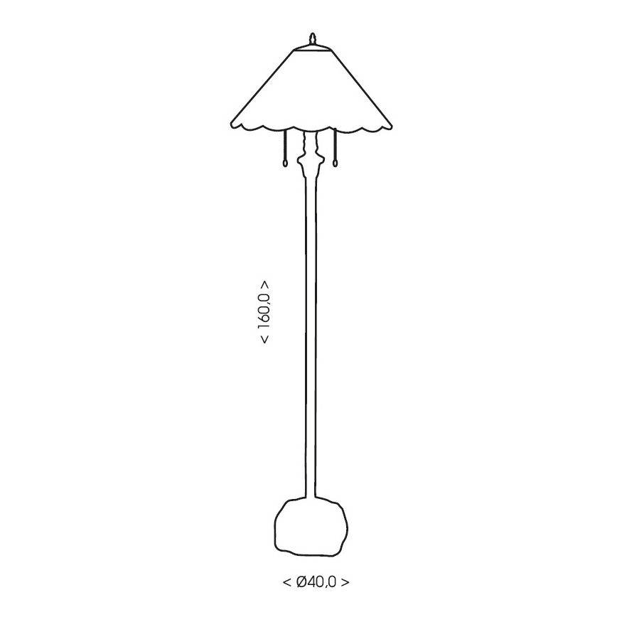 Brilagi - Tiffany vitražna podna lampa JUNGLE 2xE27/60W/230V