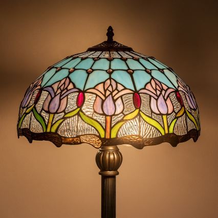 Brilagi - Tiffany vitražna podna lampa LORAS 2xE27/60W/230V
