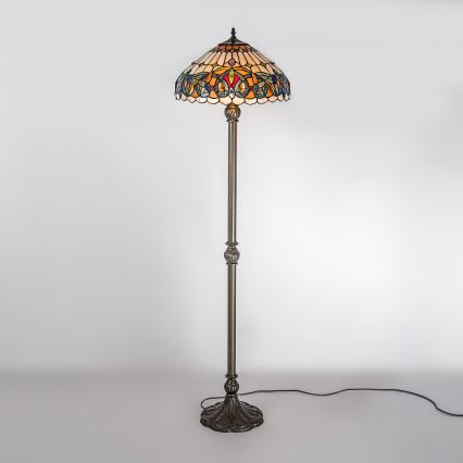 Brilagi - Tiffany vitražna podna lampa LUISA 2xE27/60W/230V