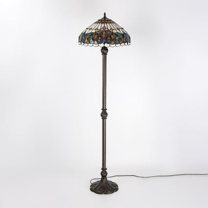 Brilagi - Tiffany vitražna podna lampa LUISA 2xE27/60W/230V