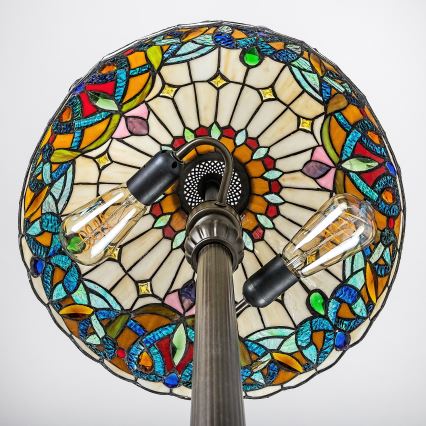 Brilagi - Tiffany vitražna podna lampa LUISA 2xE27/60W/230V
