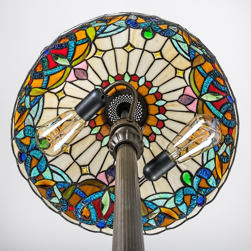 Brilagi - Tiffany vitražna podna lampa LUISA 2xE27/60W/230V