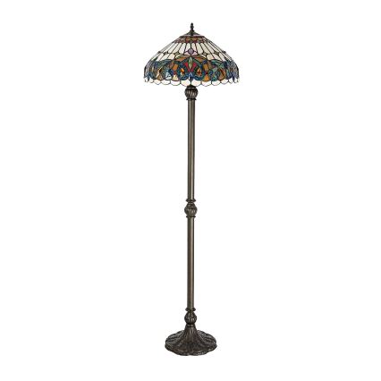 Brilagi - Tiffany vitražna podna lampa LUISA 2xE27/60W/230V