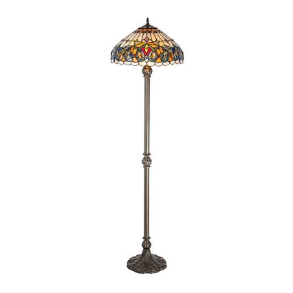 Brilagi - Tiffany vitražna podna lampa LUISA 2xE27/60W/230V