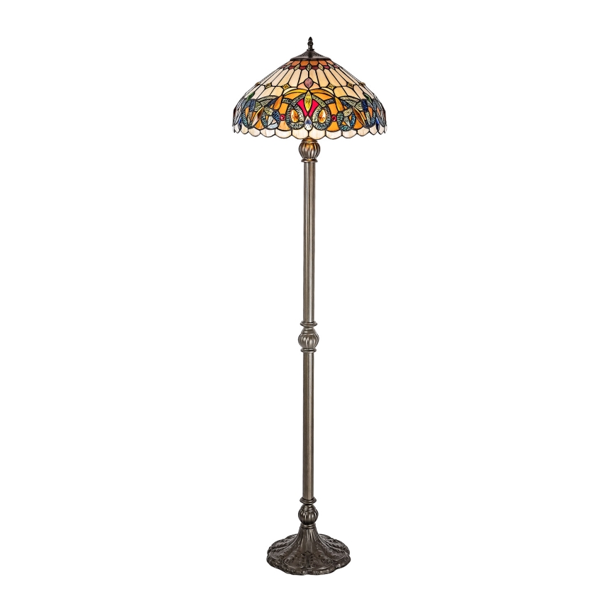 Brilagi - Tiffany vitražna podna lampa LUISA 2xE27/60W/230V