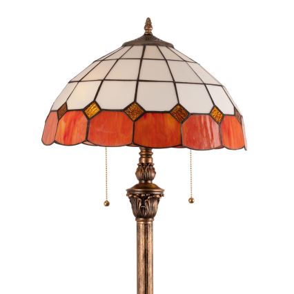 Brilagi - Tiffany vitražna podna lampa SIENNA 2xE27/60W/230V