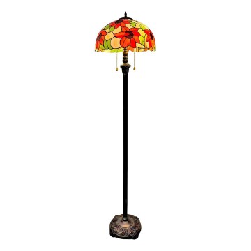 Brilagi - Tiffany vitražna podna lampa SUNFLOWER 2xE27/60W/230V