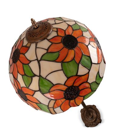 Brilagi - Tiffany vitražna podna lampa SUNFLOWER 2xE27/60W/230V