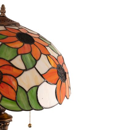Brilagi - Tiffany vitražna podna lampa SUNFLOWER 2xE27/60W/230V