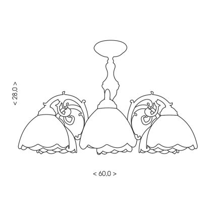 Brilagi - Tiffany vitražna prislonjena stropna svjetiljka JUNGLE 6xE27/60W/230V Ø 60 cm