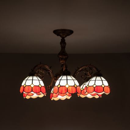 Brilagi - Tiffany vitražna prislonjena stropna svjetiljka SIENNA 6xE27/60W/230V Ø 60 cm