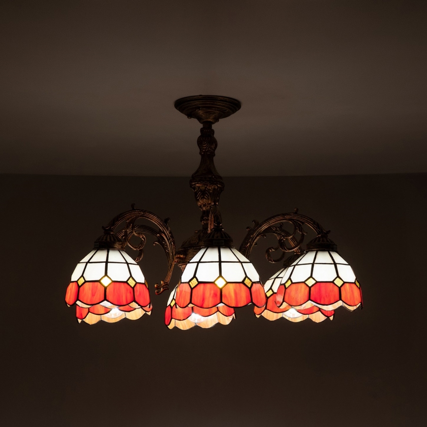 Brilagi - Tiffany vitražna prislonjena stropna svjetiljka SIENNA 6xE27/60W/230V Ø 60 cm