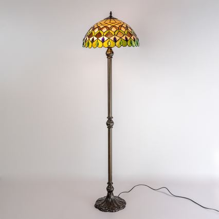 Brilagi - Tiffany vitražna stojeća lampa MARGARET 2xE27/60W/230V