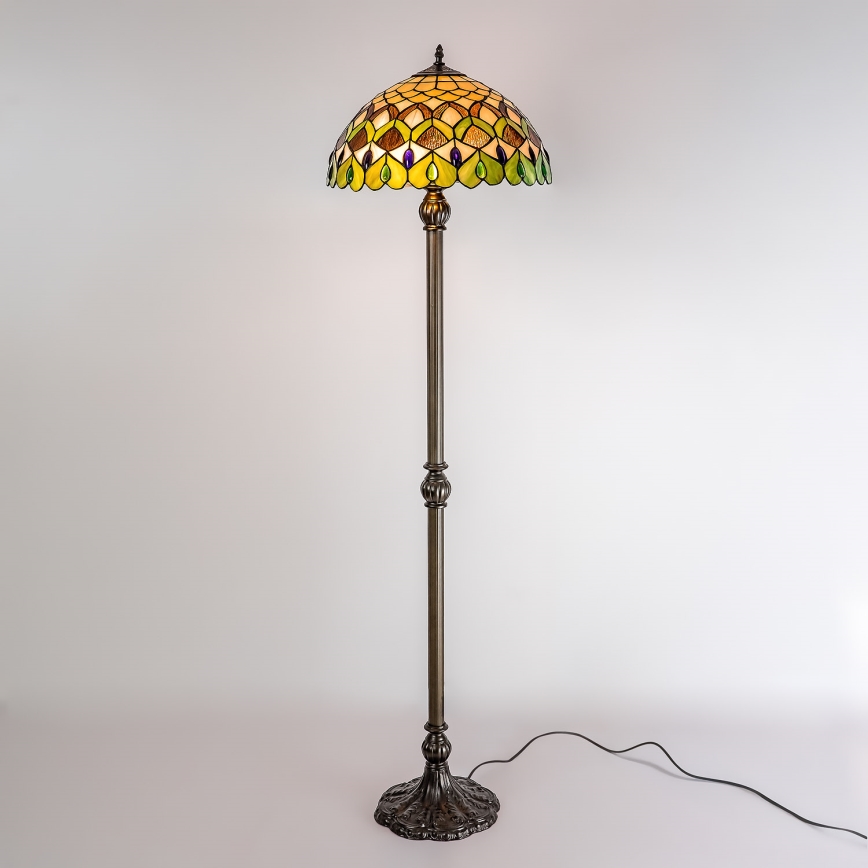 Brilagi - Tiffany vitražna stojeća lampa MARGARET 2xE27/60W/230V