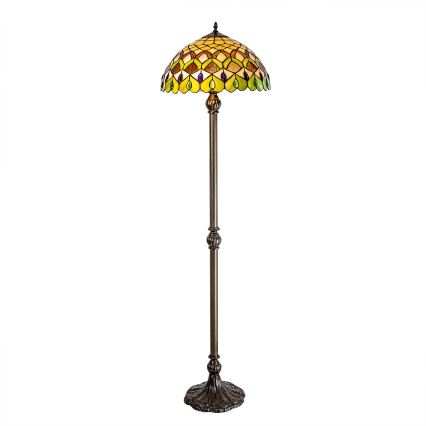 Brilagi - Tiffany vitražna stojeća lampa MARGARET 2xE27/60W/230V