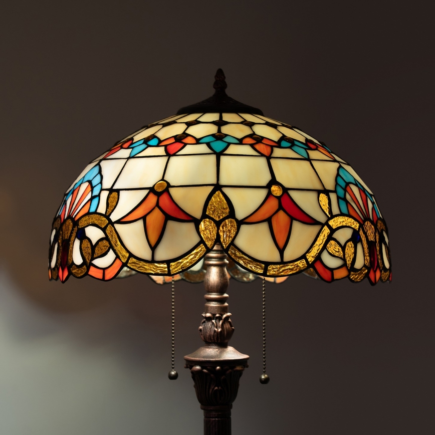 Brilagi - Tiffany vitražna stojeća lampa MIRABELLA 2xE27/60W/230V