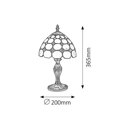 Brilagi - Tiffany vitražna stolna lampa DORAN 1xE14/40W/230V