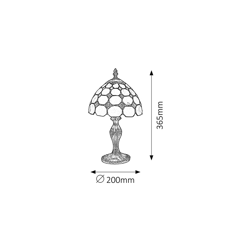 Brilagi - Tiffany vitražna stolna lampa DORAN 1xE14/40W/230V