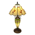 Brilagi - Tiffany vitražna stolna lampa FOLIA 1xE27/60W/230V + 1xE14/40W
