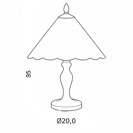 Brilagi - Tiffany vitražna stolna lampa FOLIA 1xE27/60W/230V
