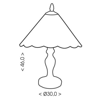 Brilagi - Tiffany vitražna stolna lampa FOLIA 1xE27/60W/230V