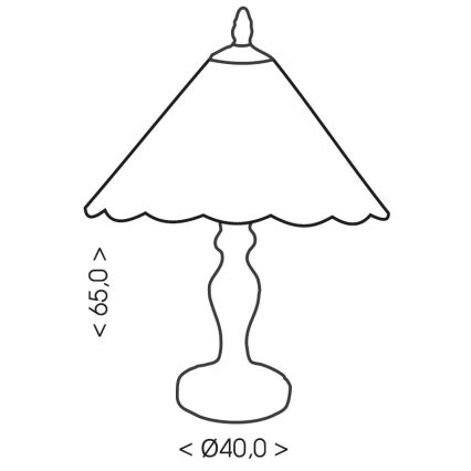 Brilagi - Tiffany vitražna stolna lampa FOLIA 1xE27/60W/230V