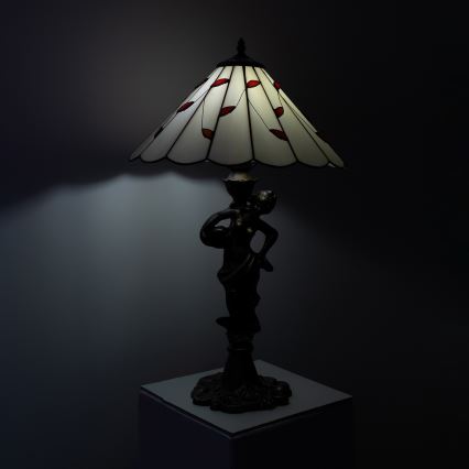 Brilagi - Tiffany vitražna stolna lampa FOLIA 1xE27/60W/230V