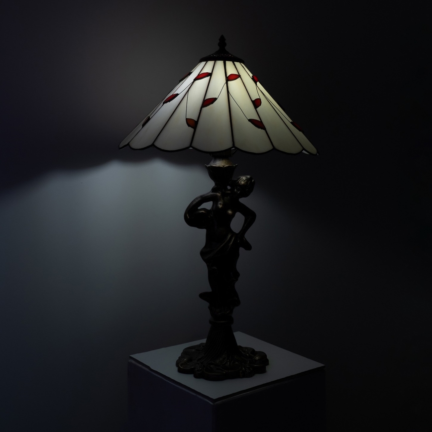 Brilagi - Tiffany vitražna stolna lampa FOLIA 1xE27/60W/230V