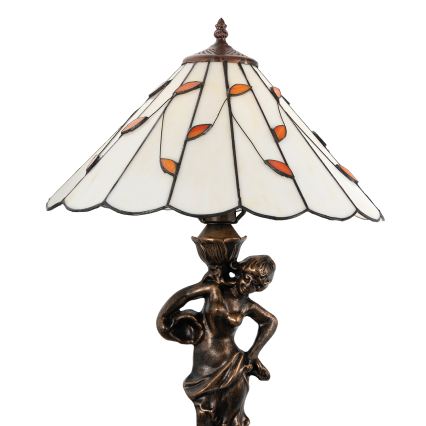 Brilagi - Tiffany vitražna stolna lampa FOLIA 1xE27/60W/230V
