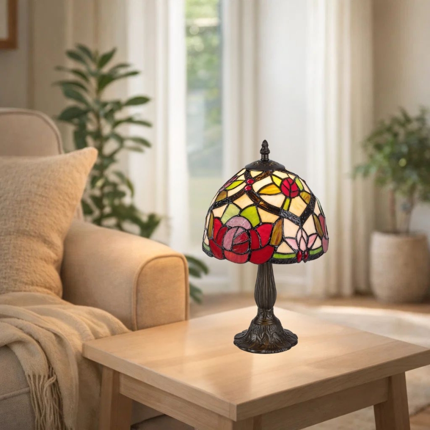 Brilagi - Tiffany vitražna stolna lampa GARLAN 1xE14/40W/230V