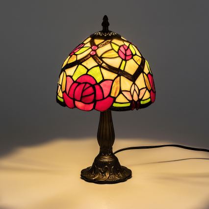 Brilagi - Tiffany vitražna stolna lampa GARLAN 1xE14/40W/230V