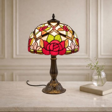 Brilagi - Tiffany vitražna stolna lampa GARLAN 1xE27/40W/230V