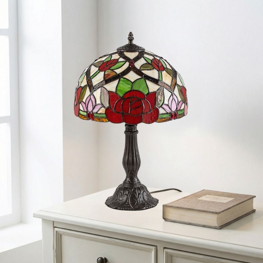 Brilagi - Tiffany vitražna stolna lampa GARLAN 1xE27/40W/230V