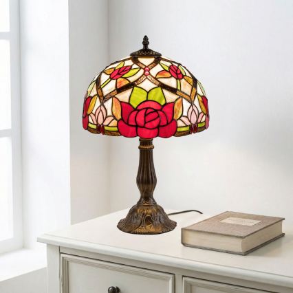 Brilagi - Tiffany vitražna stolna lampa GARLAN 1xE27/40W/230V