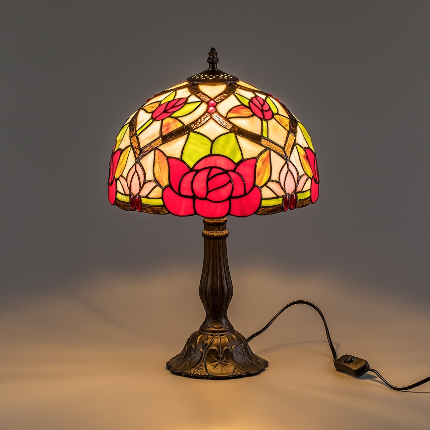 Brilagi - Tiffany vitražna stolna lampa GARLAN 1xE27/40W/230V