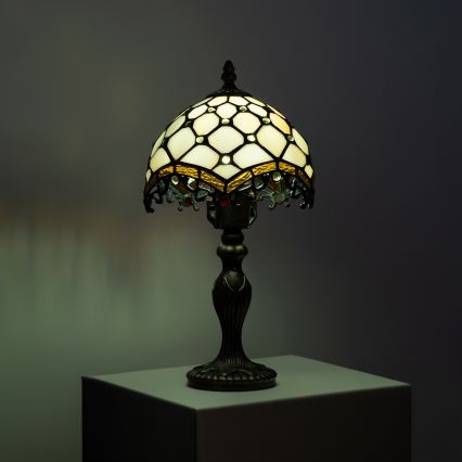 BRILAGI - Tiffany vitražna stolna lampa IVORY 1xE27/60W/230V