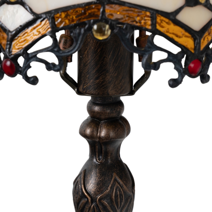 BRILAGI - Tiffany vitražna stolna lampa IVORY 1xE27/60W/230V