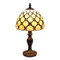 BRILAGI - Tiffany vitražna stolna lampa IVORY SMOOTH 1xE27/60W/230V