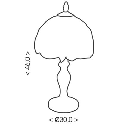BRILAGI - Tiffany vitražna stolna lampa IVORY SMOOTH 1xE27/60W/230V