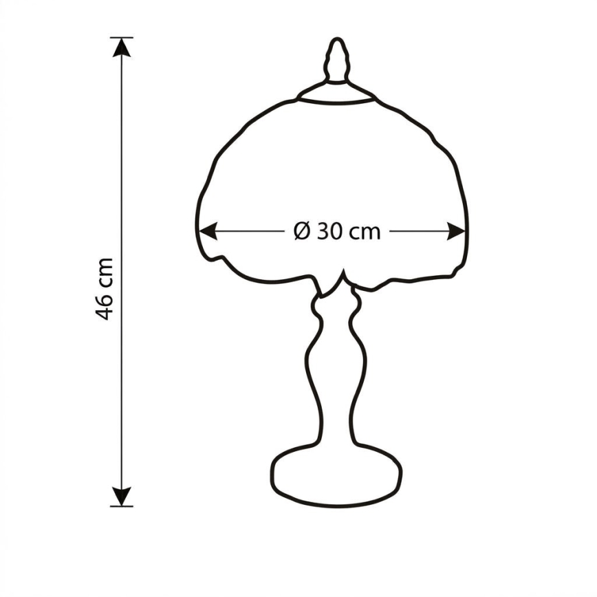 BRILAGI - Tiffany vitražna stolna lampa IVORY SMOOTH 1xE27/60W/230V