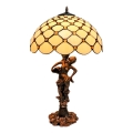BRILAGI - Tiffany vitražna stolna lampa IVORY SMOOTH 1xE27/60W/230V